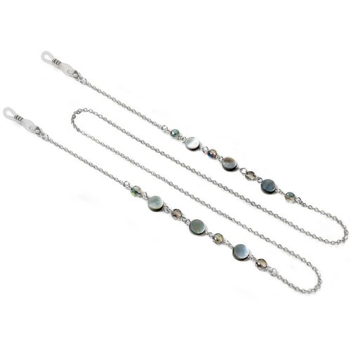 Amazon natural shell crystal glasses hanging chain stainless steel chain lanyard dual-purpose accessories