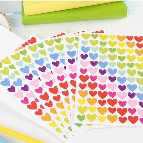 Маленькая свежая цветная любовь пятиконечная звезда бумажные декоративные наклейки для дневникового альбома (6 дюймов)