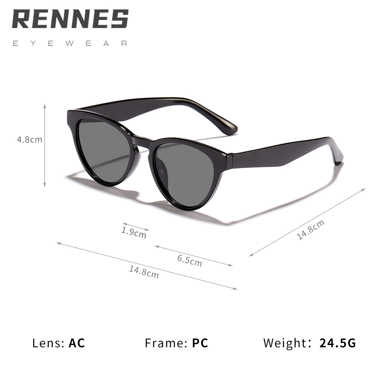 Nuevo estilo transfronterizo al por mayor ojo de gato gafas de sol para exteriores celebridades de Internet para mujeres con el mismo estilo de fotografía callejera personalizada con gafas de sol esenciales