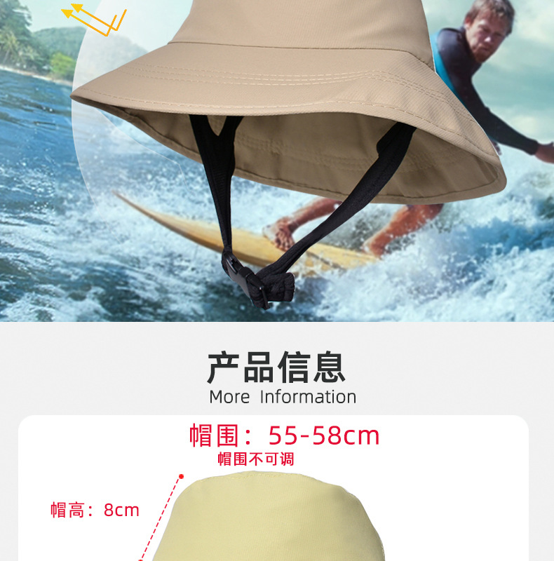 Wasserdichter Sonnenhut mit breiter Krempe, UV-Schutz, packbarer Safari-Bonnet-Hut für Männer und Frauen, Sommer-Outdoor-Strandmodell 8264 – Detail 10