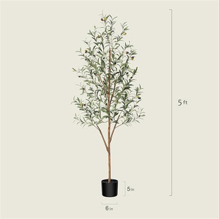 Simulated Olive Tree Green Plants Cross-Border Fake Trees to Create Landscapes for Home Shopping Malls, Shop Windows, Hotel Restaurant Decorations