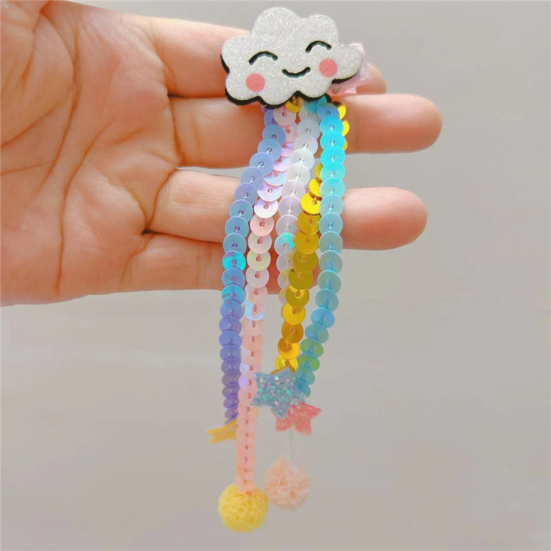 Cartoon Style Rainbow Star Glitter Tassel Hair Clip display picture 12