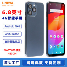 跨境2025新款6.8寸智能手机全新未拆封高清双卡谷歌商店安卓手机