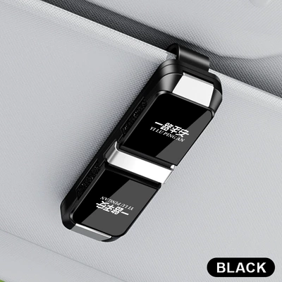 Car Glasses Clip/Bill Clip – Car Glasses Clip, Sunglasses Storage - double-sided-glasses-clip-black-have-a-safe-journey