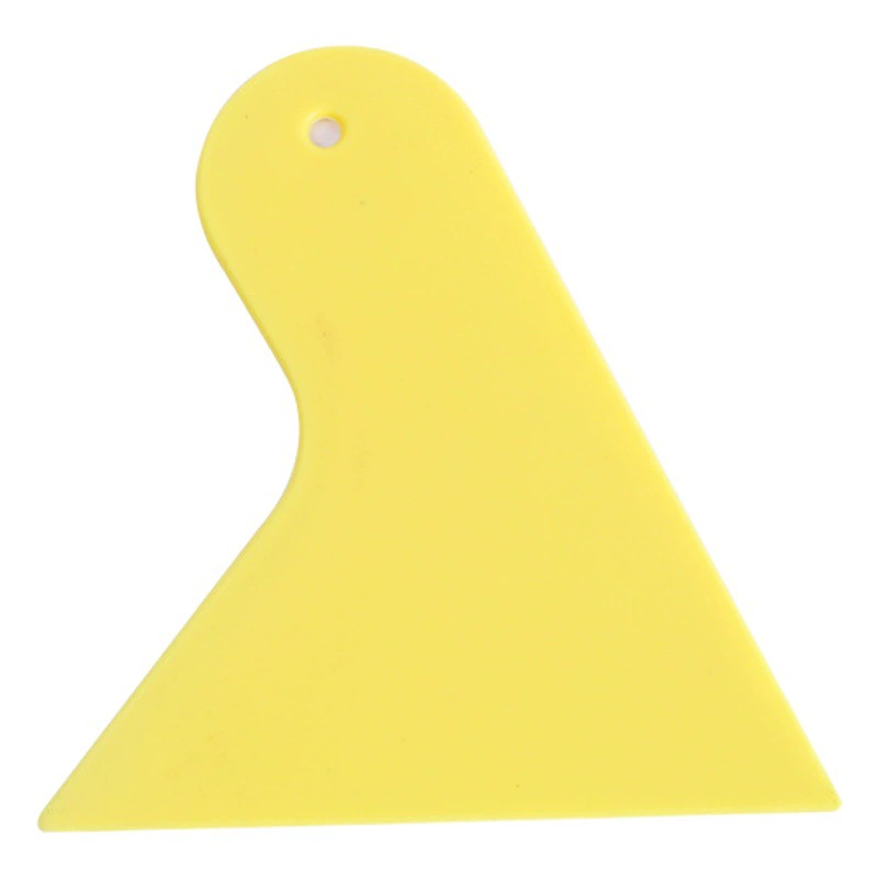 Автомобильный инструмент для пленки pp небольшой скребк для очистки небольшой желтый лопата для рекламы пленки для тела пластиковый скребок треугольный скребок