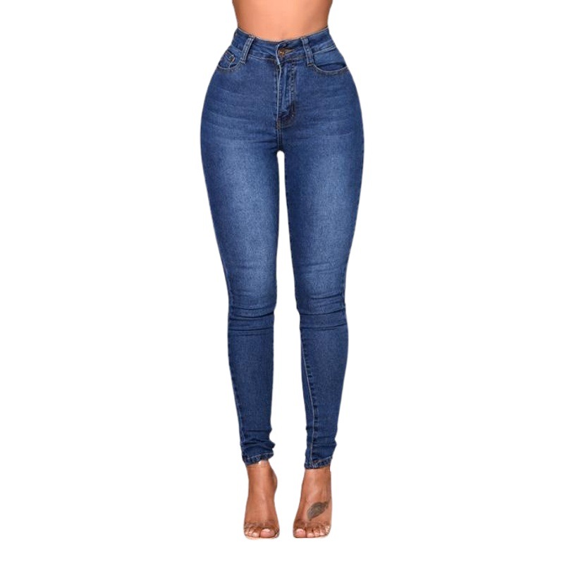Jeans rotos rectos para mujer, vaqueros rasgados estilo europeo y americano, cross-border comercio exterior