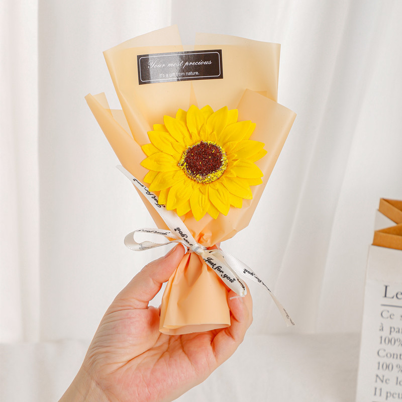 Sanba mini jabón flor pequeño ramo diosa Festival maestro girasol estrellado flor seca caja de regalo a juego al por mayor
