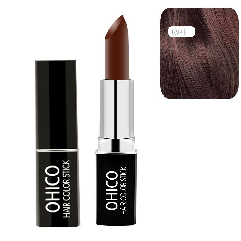 OHICO - Lápiz Delineador de Cabello Gris Desechable, Tinte para el Cabello a Base de Plantas, Crema para el Cabello Negro, Lápiz para el Cabello Negro, Sin Amoníaco, Seguro para Mujeres Embarazadas
