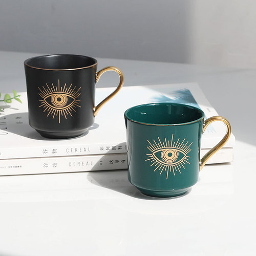 Turkish hand-painted coffee cup tea cup blue eye gift box devil eye mark ceramic cup