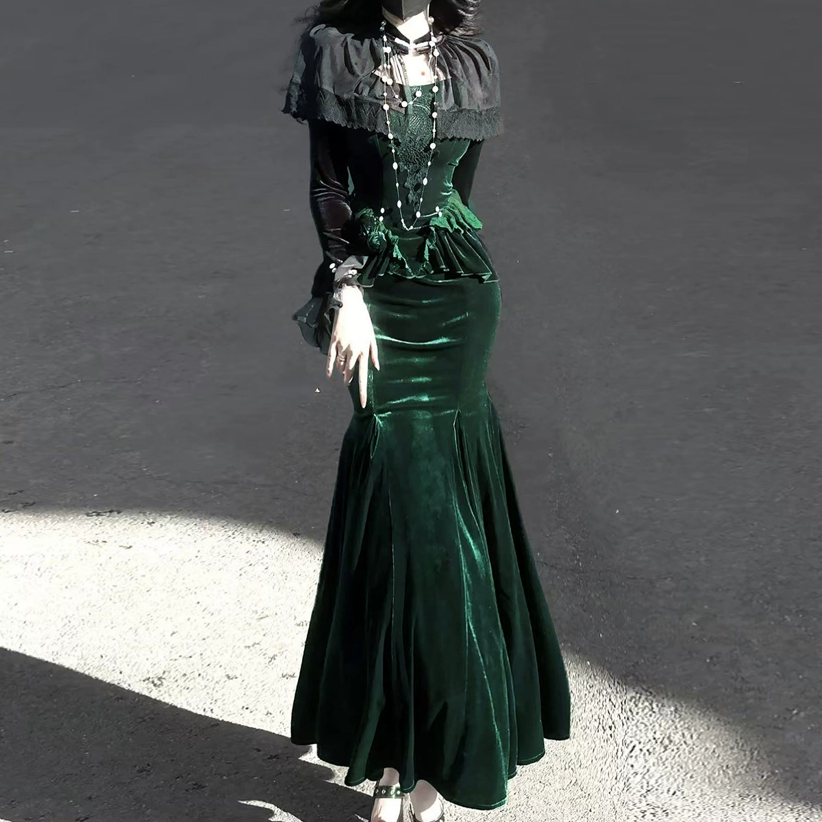 Медвежий соус Оригинальный темный лес Лолита женский топ Lolita юбка рыбий хвост ежедневный милый набор 7178