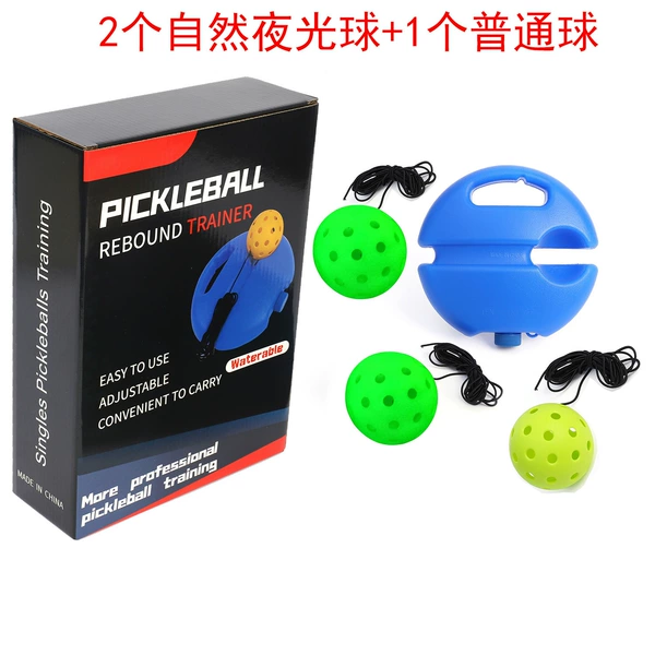 Blue base + 3 balls with strings [2 luminous + 1 green] [color box packaging]