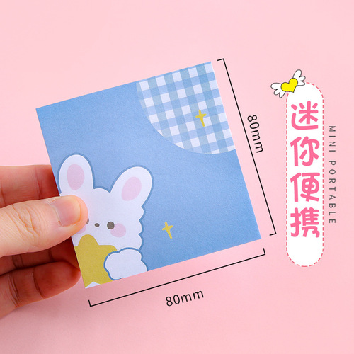 Korean ins post-it note cute cartoon girl student uses creative tearable note self-adhesive mark hand account material