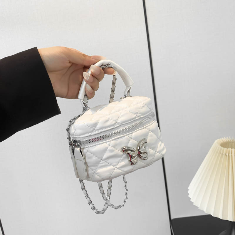 Nicho de diseño bolso de mano mujer 2024 nueva primavera y verano moda lingue mini bolso de cubo cadena bolso de mochila