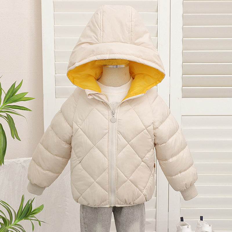 Otoño e invierno Abrigo acolchado de algodón para niños Abrigo con capucha engrosada para hombres y mujeres Abrigo acolchado de algodón para niños de estilo coreano
