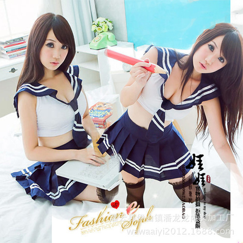 Sexy underwear, game uniforms, character clothing, pure Japanese blue and white student clothing manufacturers wholesale and dropshipping