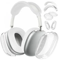 Transparent flash white four-piece set (glitter TPU shell cover * 1 pair + headband cover * 1 + headband cover * 1 + ear pad cover * 1 pair)