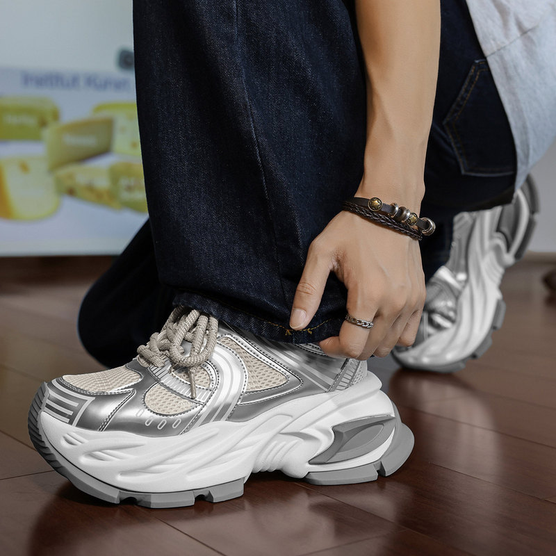 Men's shoes 2026 new model, popular this year, men's casual shoes, Yingshihang height-increasing cool dad shoes