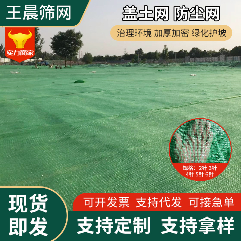 绿色盖土网建筑施工防尘网工程护坡密目网矿山裸土绿网绿色防尘网