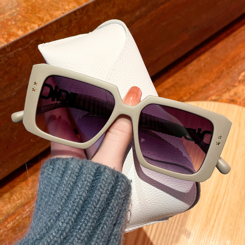 2024 New Fashionable Small Fragrance Light Luxury Sunglasses Trend Versatile Simple Mirror Legs Letter Sunglasses for Women_voghion.com
