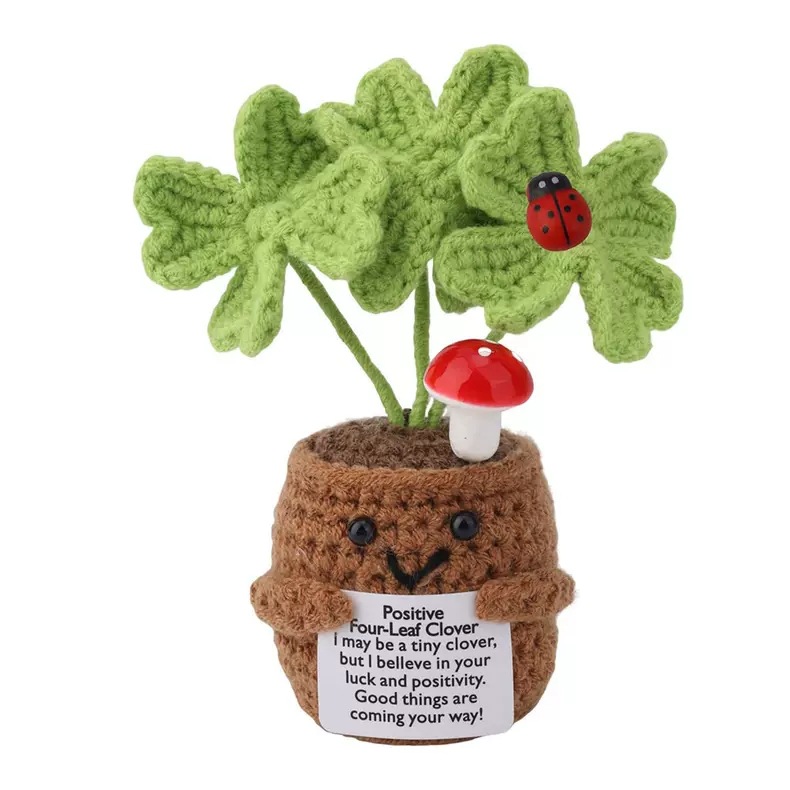 Amazon nuevo Tulip Lilium plantas en maceta pura lana artesanal trenzada adornos decorativos creativos