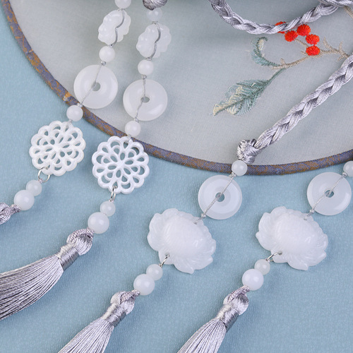 Hanfu Palace Sash Tassel Waist Rope Ancient Costume Belt Pendant Ancient Style Jewelry Waist Accessories for Men and Women