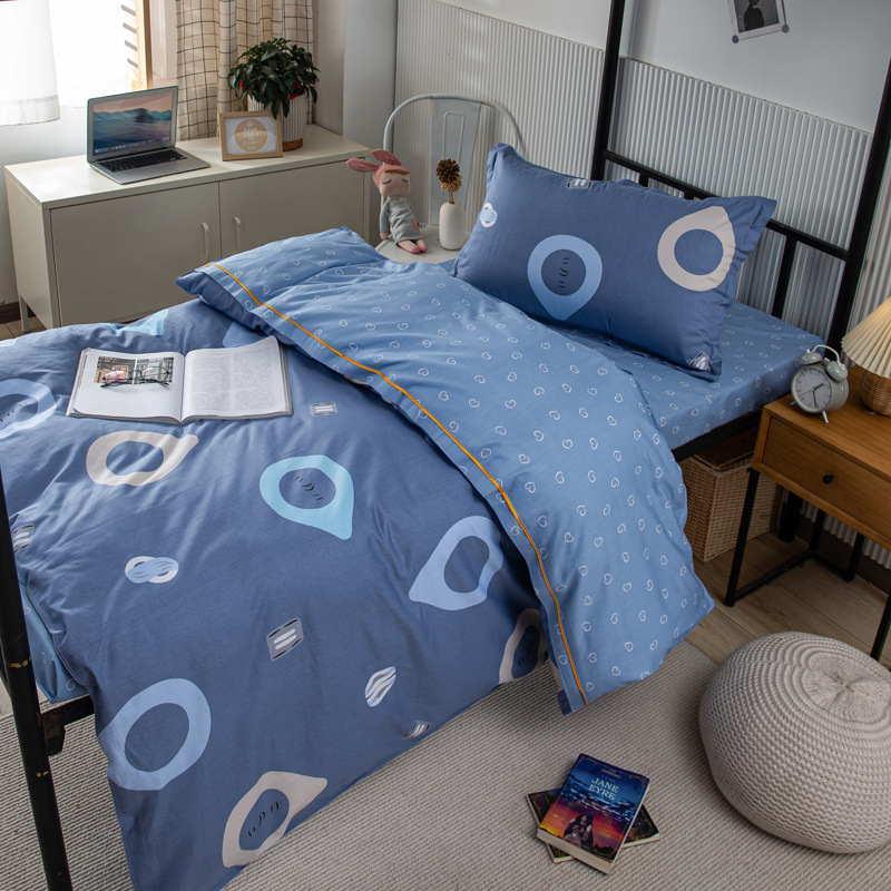 Nuevo conjunto de tres piezas de algodón para estudiantes dormitorios de seis piezas de algodón para estudiantes dormitorios de cama al por mayor
