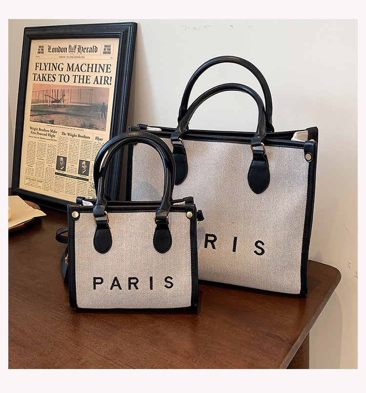Nihaojewelry Wholesale Fashion Letter Paris Large Capacity Tote Bag display picture 64