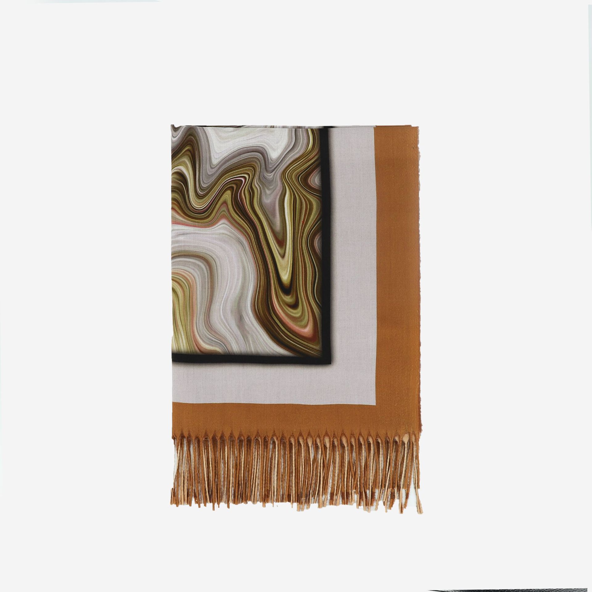 Sciarpa stile etnico stampata media lunga calda trama nappa scialle sciarpa cashmere_voghion.com