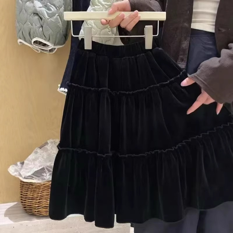 2026 nueva ropa infantil primavera / otoño / invierno coreana para mujeres Tesoro retro versátil dulce vestido de moda