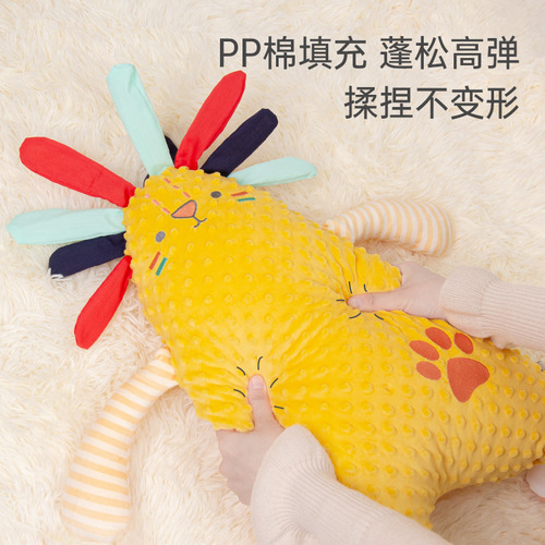 [Upgraded and enlarged version] Sleeping Baby Soothing Cloth Doll Baby Doll Sleeping Hand Puppet Doll Plush Toy