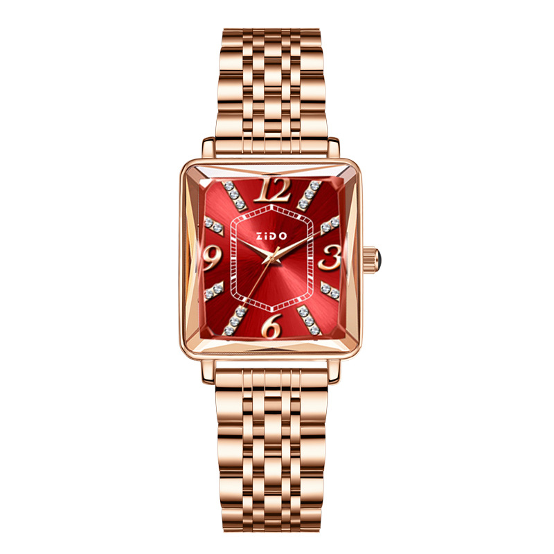 ZIDO Brand Niche Women's High Aesthetic Value, Simple And Stylish Quartz Wa, Versatile Light Luxury Square Ladies'_voghion.com