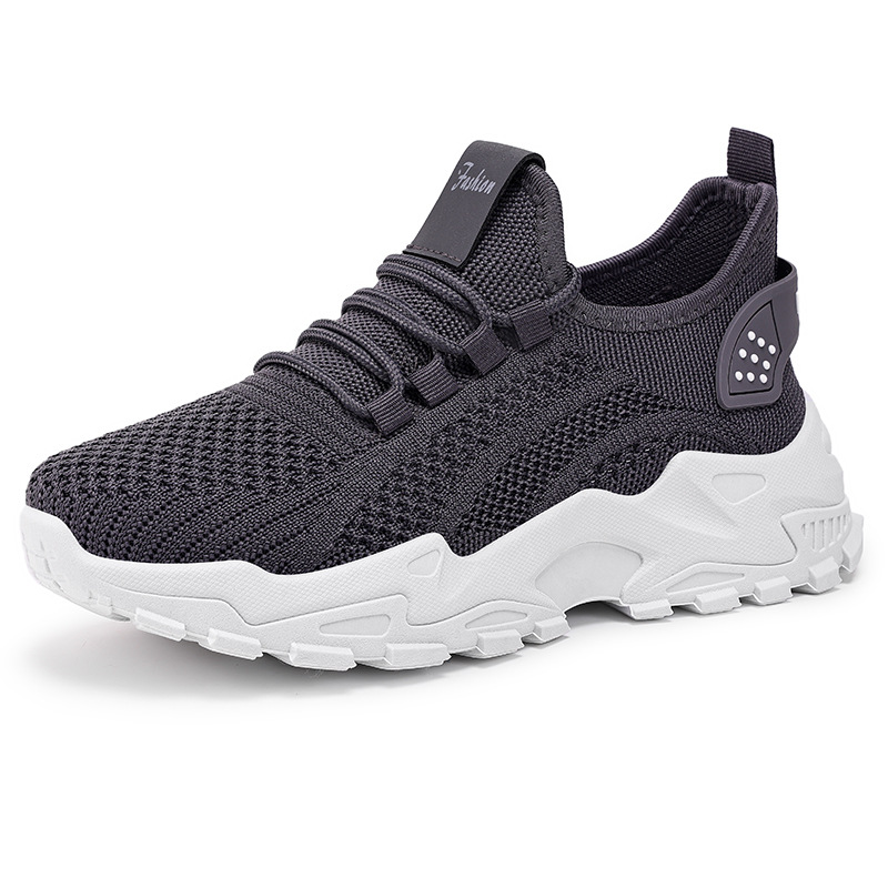 Zapatos de mujer transfronterizos de verano nuevo estilo comercio exterior tallas grandes zapatos casuales voladores tejidos transpirables suela suave sin pies cansados zapatos de papá