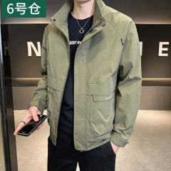 立领冲锋夹克简约休闲男款外套百搭时尚男t恤短袖韩版