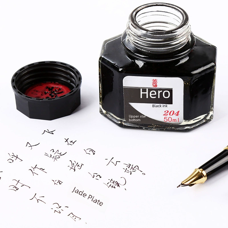 Heroes, pigment capacious ink, red black pen