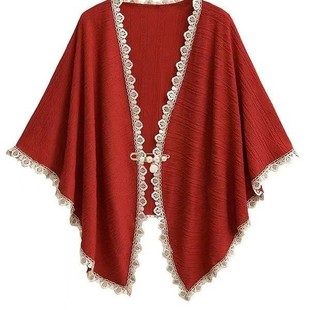 Cheongsam Shawl Paired with Retro Literary Versatile Jacket, Cape Cardigan Paired with Cheongsam, New Style for Spring and Summer 2025