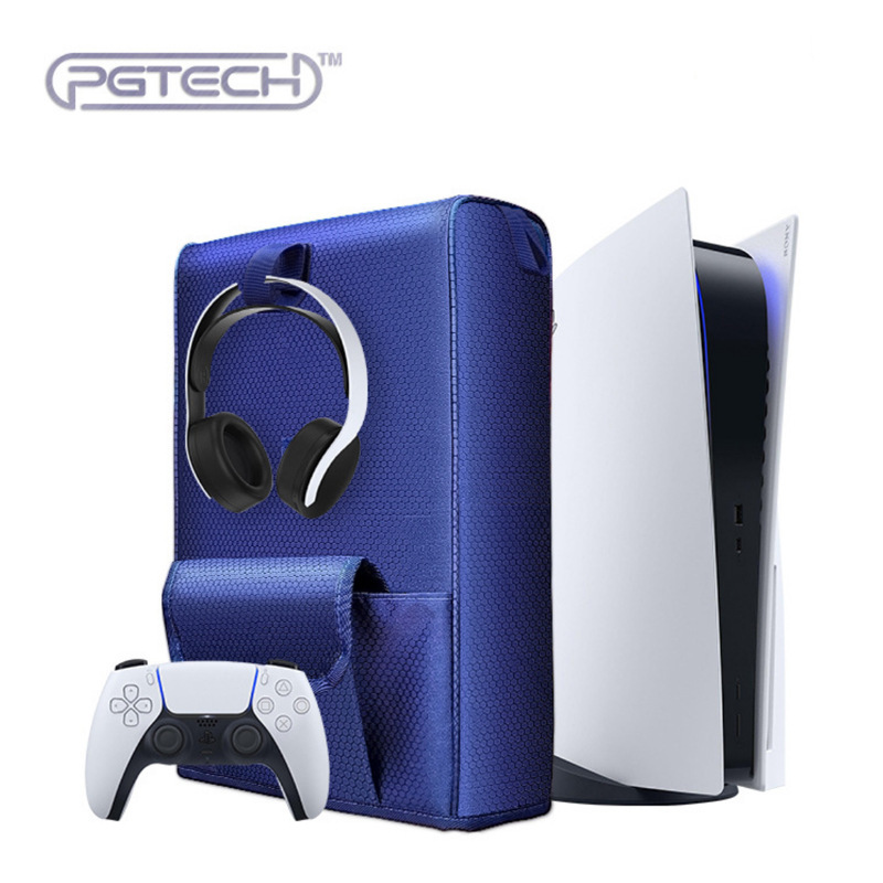 PS5 game machine waterproof dust cover handle storage bag hanging headset protection game card with dust cover PS5 game machine waterproof dust cover handle storage bag hanging headset protection game card with dust cover