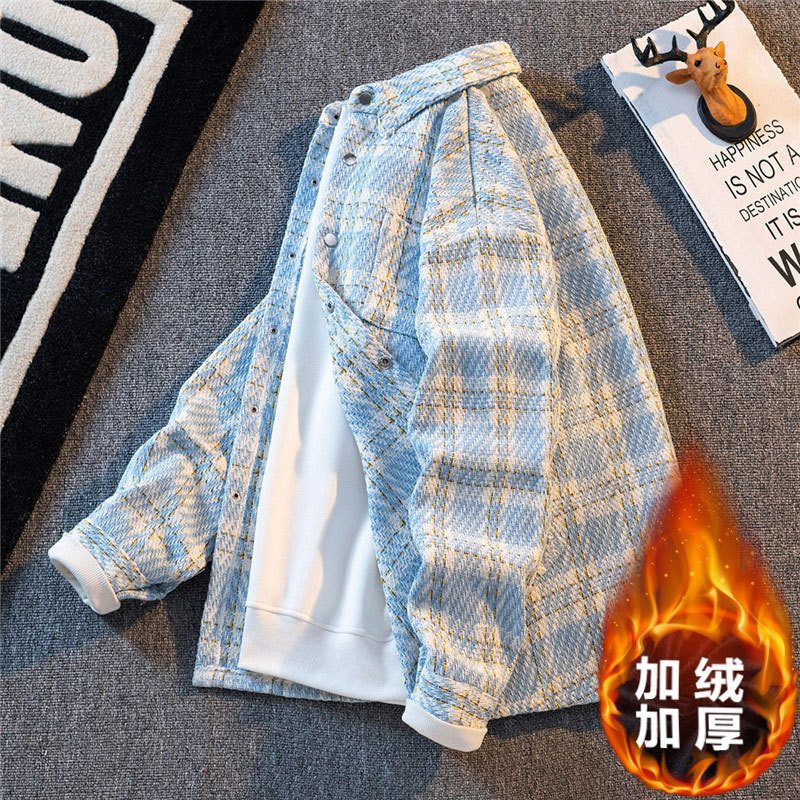 Retro pequeña fragancia celosía color de contraste tendencia de los hombres 2024 primavera y otoño nuevo estilo chaqueta casual suelta y versátil