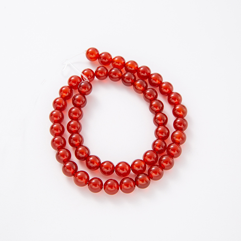 Precio de fábrica de 7A perlas de Buda naturales ágata rojo a granel diy accesorios de joyería perlas de ágata negro perlas semiacabadas