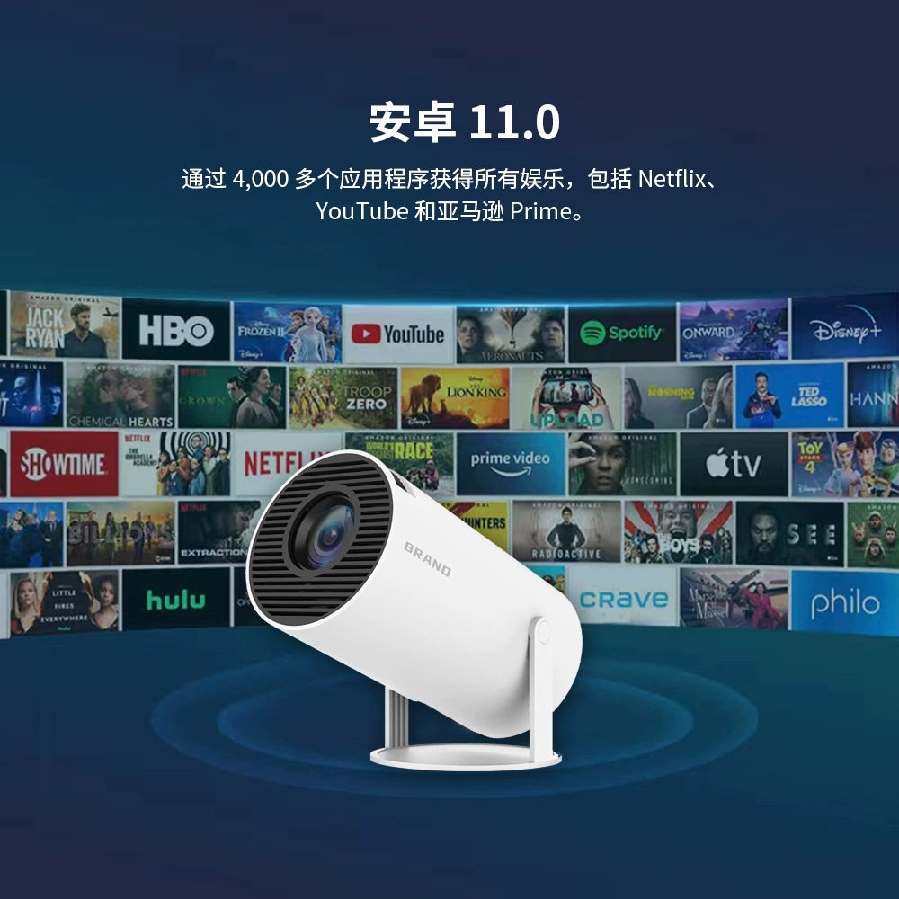 Оригинальный лицензионный проектор HY300Pro, Android, 4K/1080P, для домашнего использования