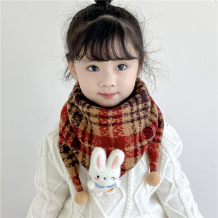 Explosions Children's Scarf Children's Triangle Scarf Boys and Girls All-match Warm Neck Pendant Small Scarf Multicolor Wholesale