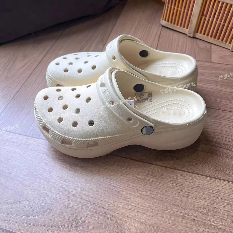 Cross New Summer Classic Cloud Heightened Thick Sole Cave Shoes Women's Mid-Heel Slippers Sandals