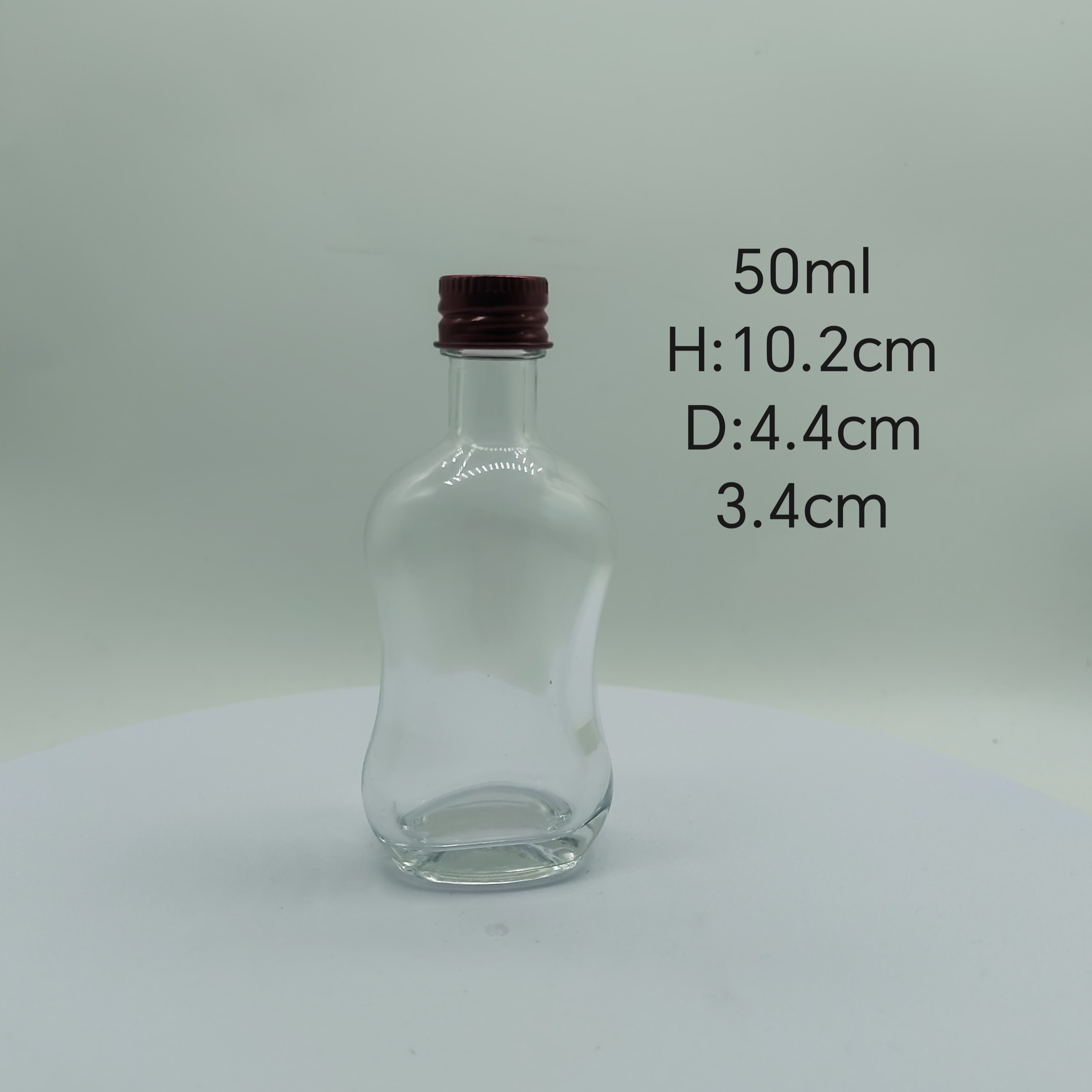 Botella de vino pequeña al por mayor, botella vacía, vidrio transparente grueso 50ml, vino de elaboración propia, vino, vino blanco, botella de vino subenvasada