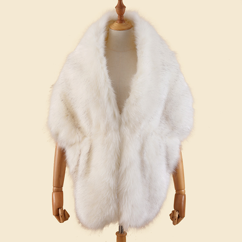 Women's Clothing fur shawl lapel bride cheongsam autumn and winter fur cape shawl_voghion.com