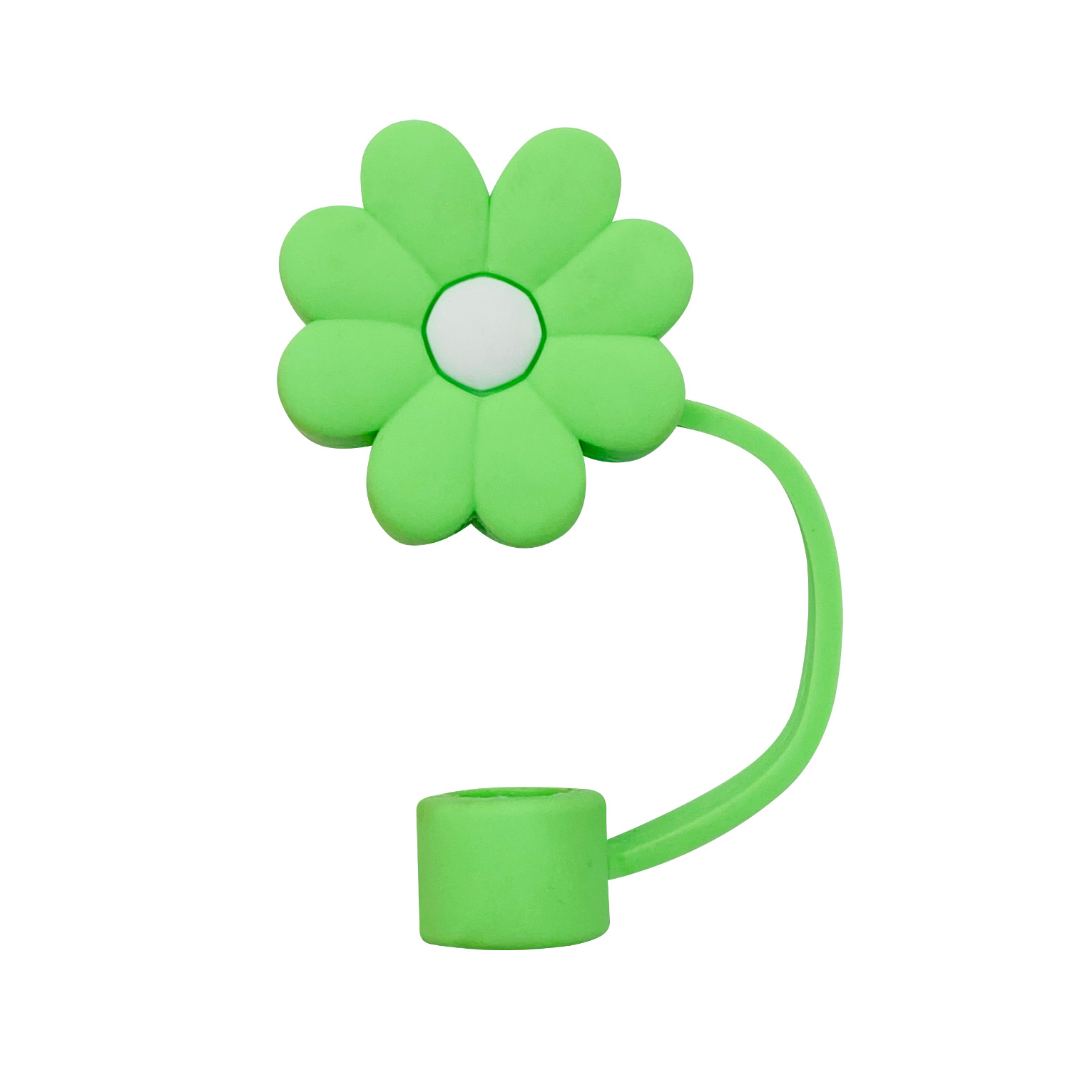 Una tapa de paja de flor verde