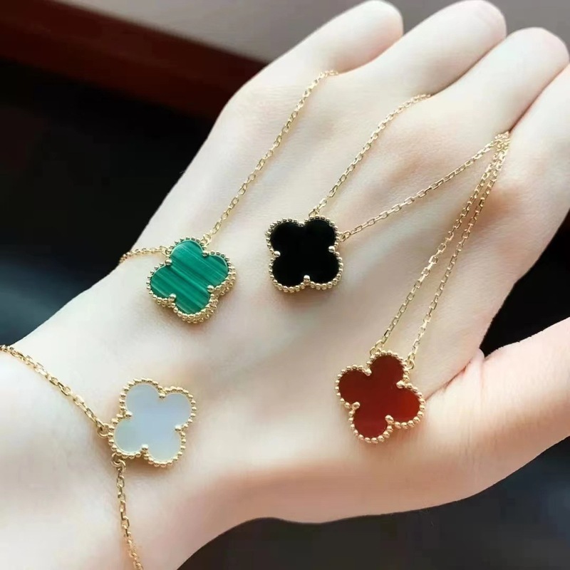 15mm Titanium Steel Four-Leaf Clover Single Necklace E-Commerce Hot Style Non-Fading Forest Series Fresh Style 15mm Titanium Steel Four-Leaf Clover Single Necklace E-Commerce Hot Style Non-Fading Forest Series Fresh Style