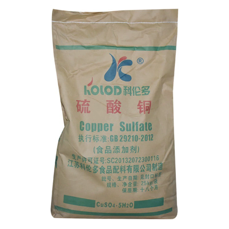 Сульфат меди Колондо, пищевой, для обработки консервированных яиц, пищевая добавка с высоким содержанием питательных веществ, сульфат меди 25kg