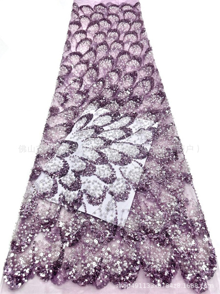 Nueva moda de la industria pesada tela bordada de perlas Gaoding cena de fiesta vestido de baile tela de trajes de vestido transfronterizo