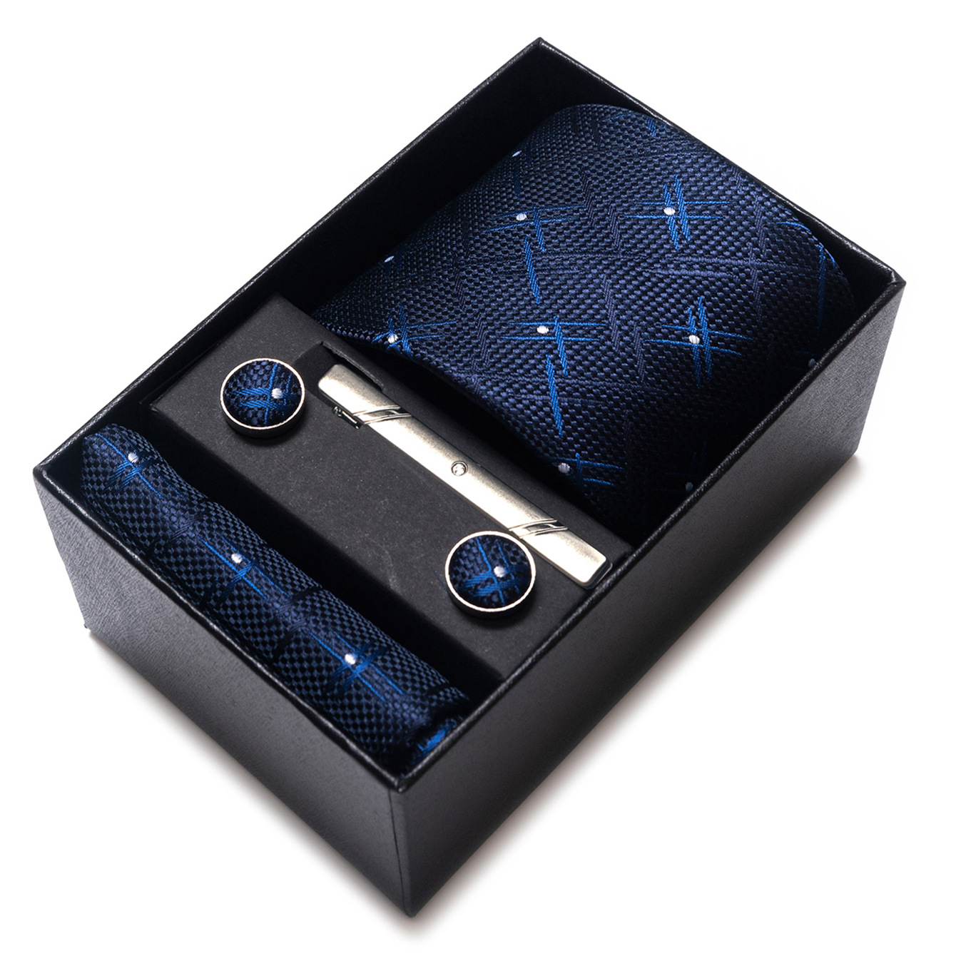 Set de Caja de Regalo con Corbata de Negocios para Hombre de Rayón Jacquard para Boda