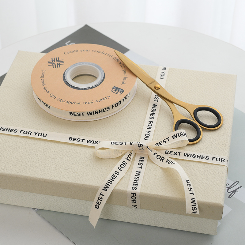 Cinta de algodón inglés estilo artístico pastel de flores frescas caja de regalo cinta de postre ramo de cinta paquete de material de diy