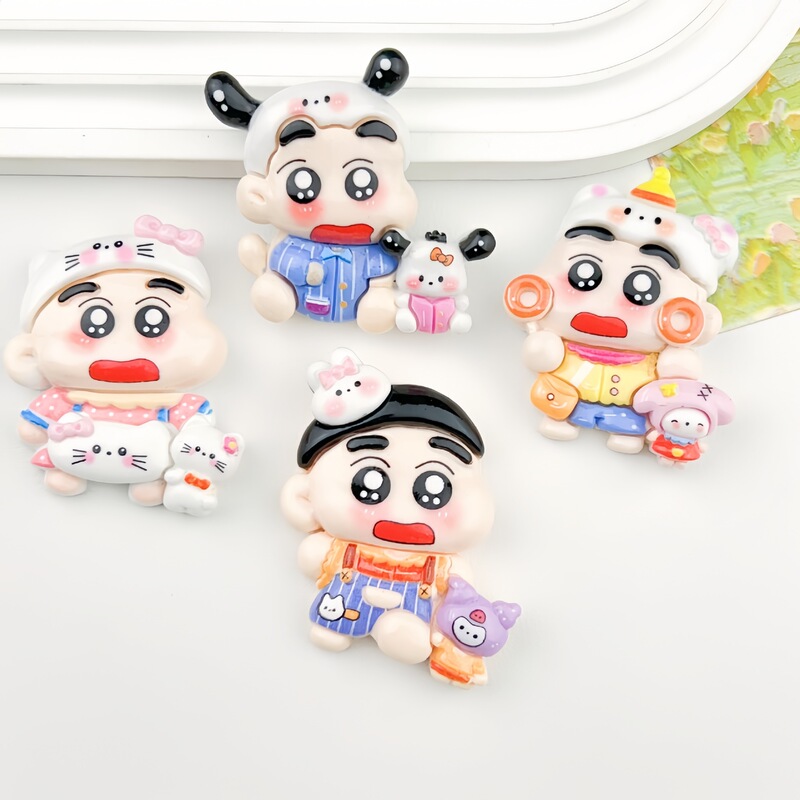 New Cartoon Animal Bag Small New DIY Resin Accessories Handmade Keychain Refrigerator Sticker Hairpin Jewelry Material